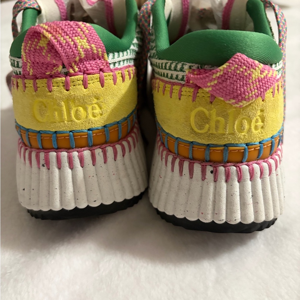 Chloe women Sneakers in Pink, Yellow, and Green